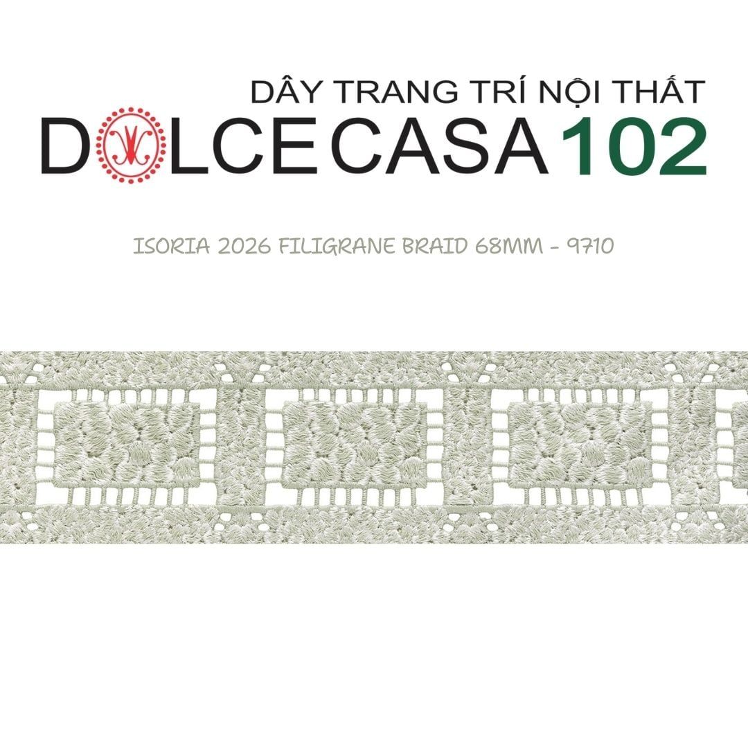  FILIGRANE ISORIA 2026 dây viền trang trí thêu đục lỗ tại kho nhà SX 