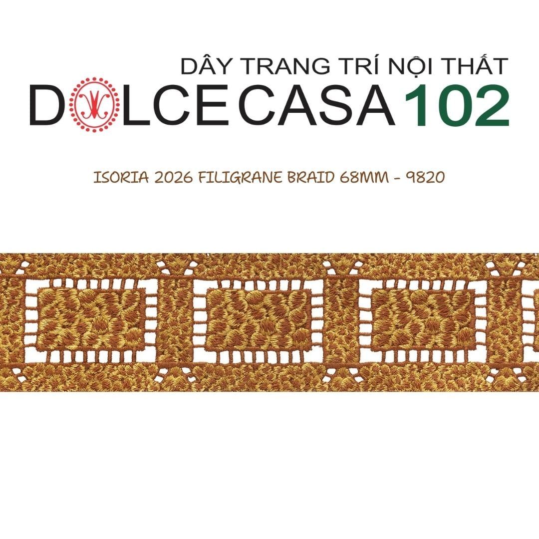 FILIGRANE ISORIA 2026 dây viền trang trí thêu đục lỗ tại kho nhà SX 