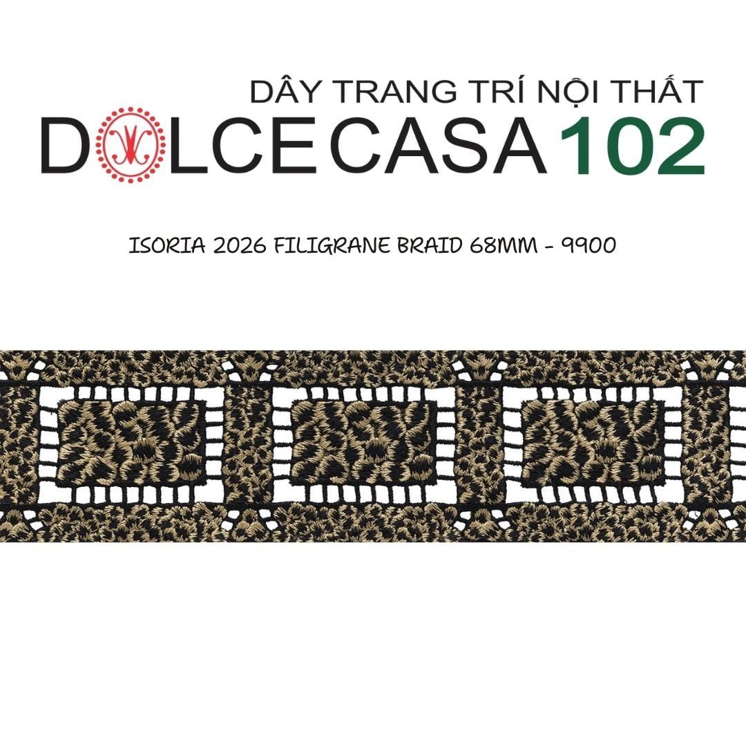  FILIGRANE ISORIA 2026 dây viền trang trí thêu đục lỗ tại kho nhà SX 