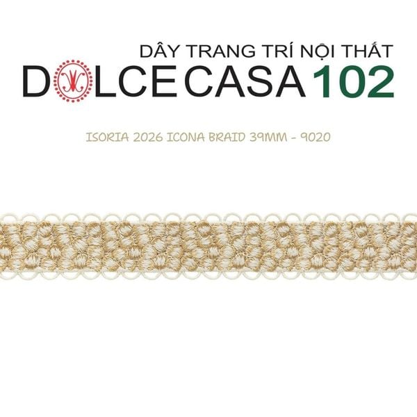  ICONA ISORIA 2026 dây viền thêu có mép cong hình sò có tại kho nhà SX 