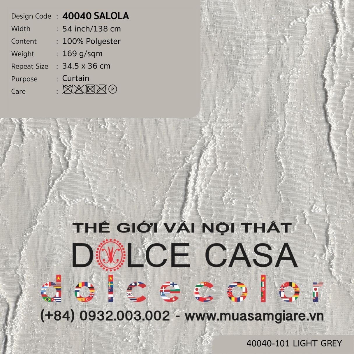  40040 SALOLA vải rèm cửa Nitas Thái Lan 2023 138cm 