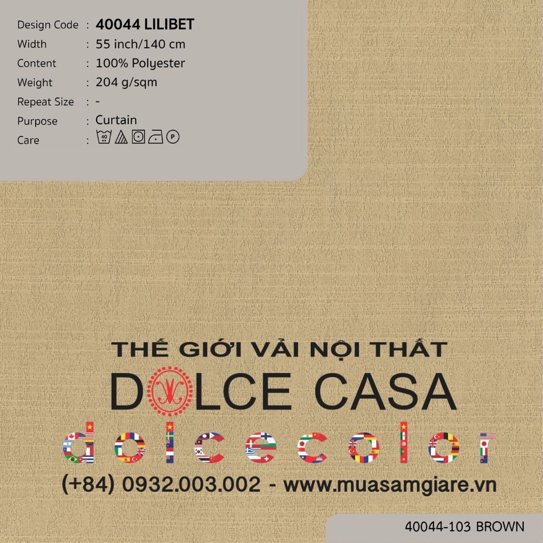  40044 LILIBET vải rèm cửa Nitas Thái Lan 2023 140cm 