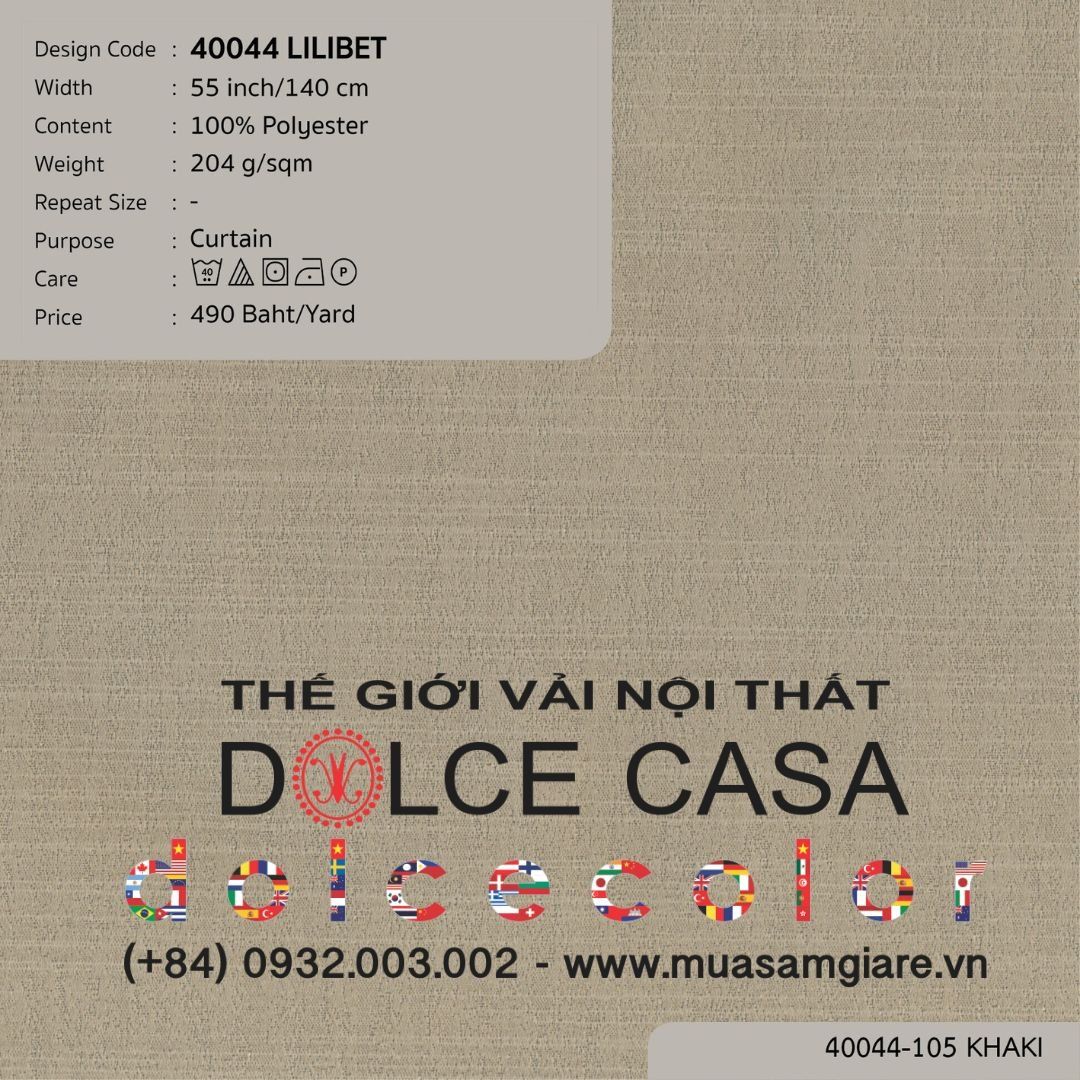  40044 LILIBET vải rèm cửa Nitas Thái Lan 2023 140cm 
