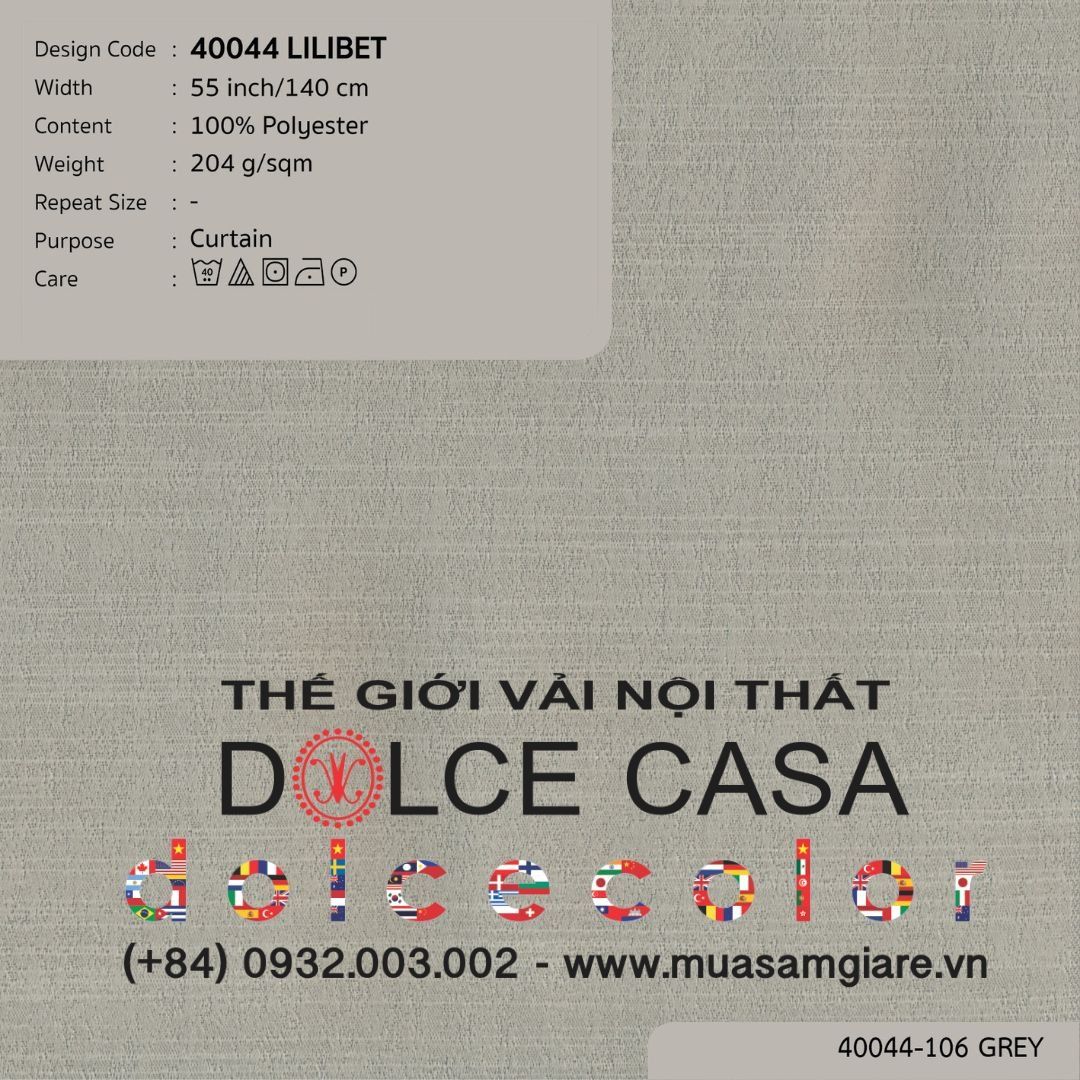  40044 LILIBET vải rèm cửa Nitas Thái Lan 2023 140cm 