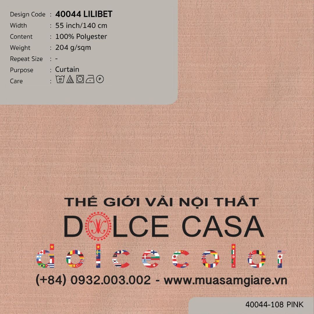  40044 LILIBET vải rèm cửa Nitas Thái Lan 2023 140cm 