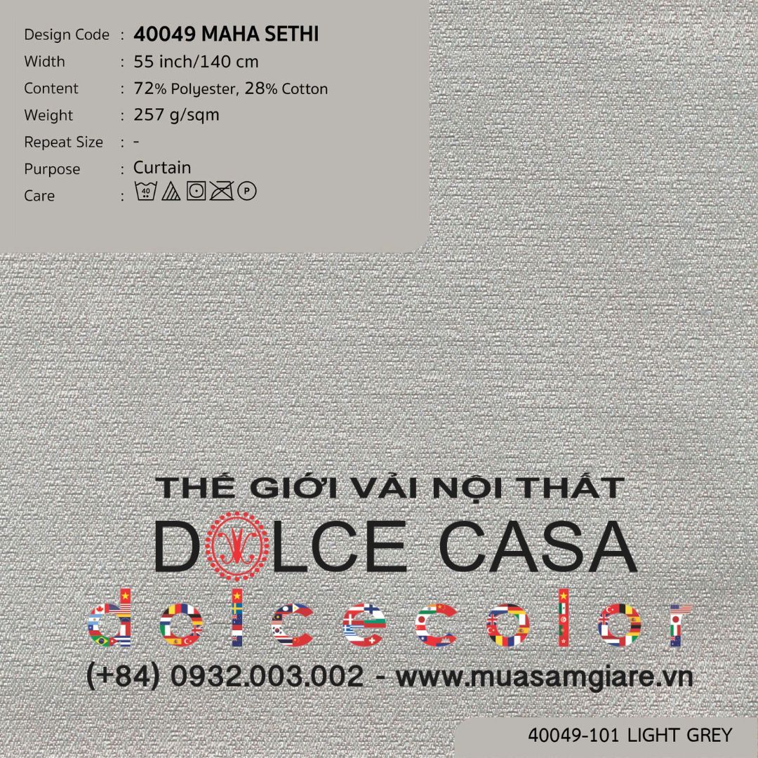  40049 MAHA SETHI vải rèm cửa Nitas Thái Lan 2024 140cm 