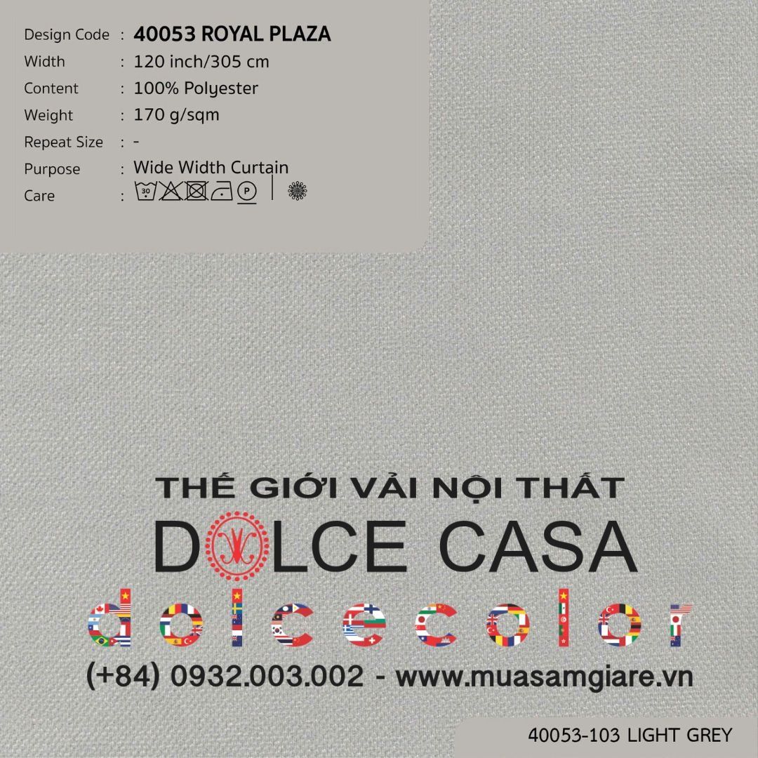  40053 ROYAL PLAZA vải rèm cửa Nitas Thái Lan 2024 305cm 