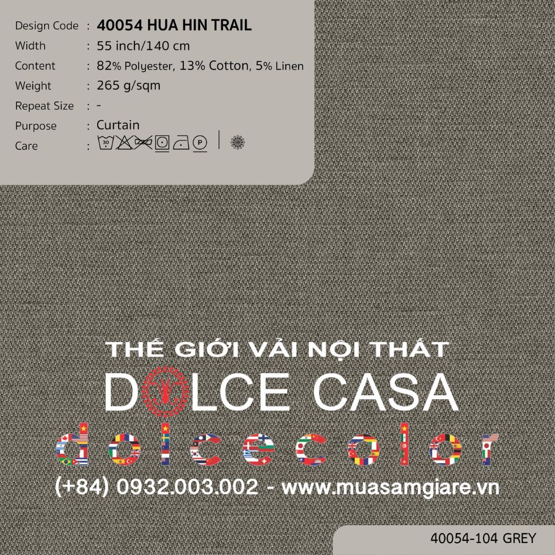  40054 HUA HIN TRAIL vải rèm cửa Nitas Thái Lan 2026 140cm 
