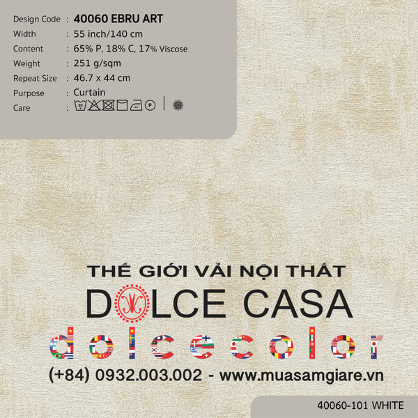  40060 vải màn rèm cửa EBRU ART 6 màu copyright 2025 
