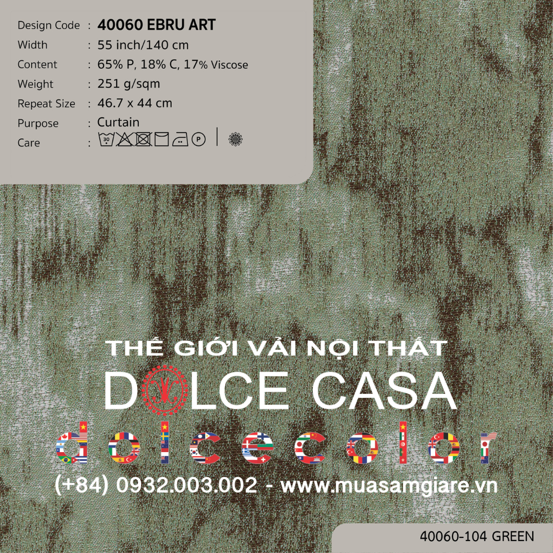  40060 vải màn rèm cửa EBRU ART 6 màu copyright 2025 