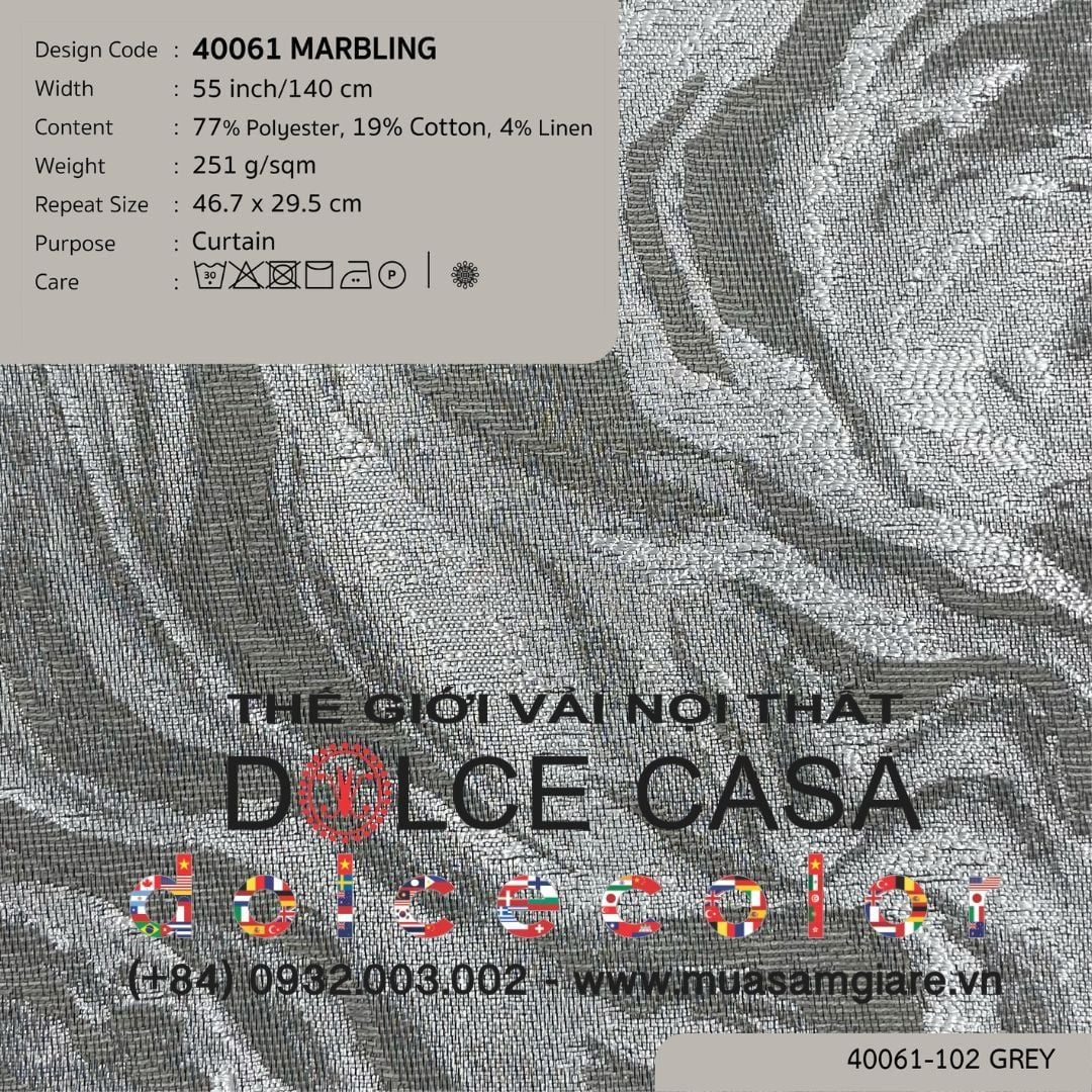  40061 vải màn rèm cửa MARBLING 2 màu copyright 2025 