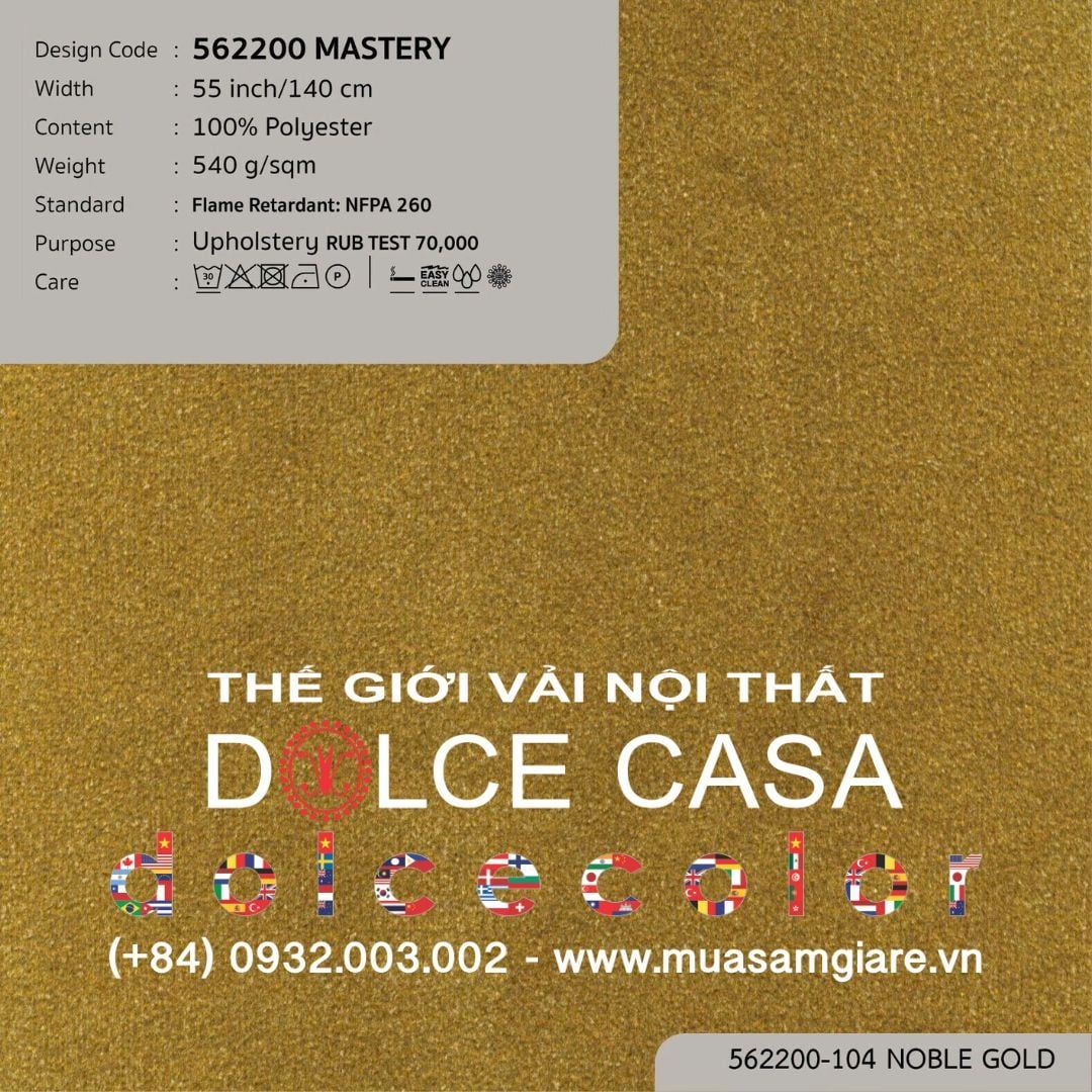  562200 MASTERY vải bọc ghế Nitas Thái Lan 2022 140cm 
