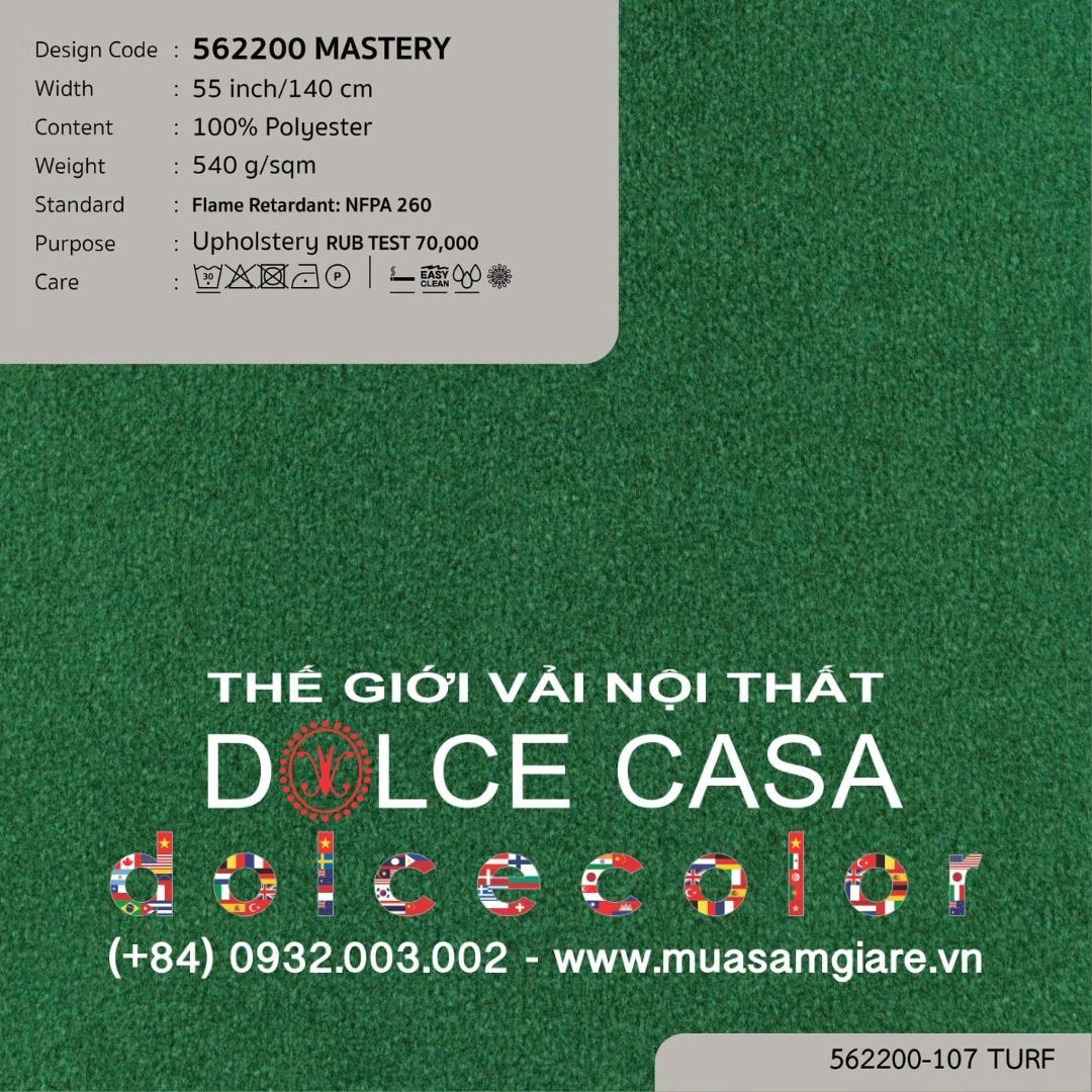  562200 MASTERY vải bọc ghế Nitas Thái Lan 2022 140cm 