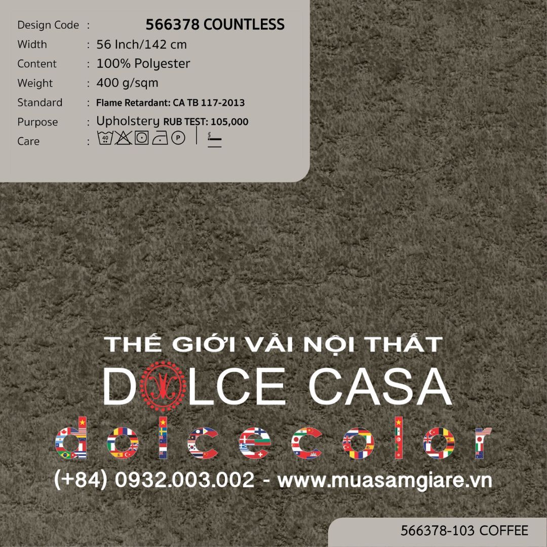  566378 COUNTLESS vải bọc ghế Nitas Thái Lan 2023 142cm 