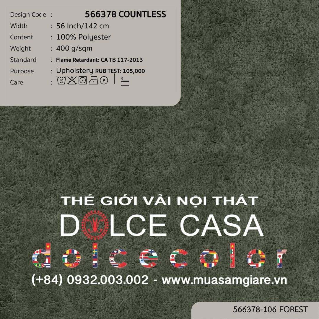  566378 COUNTLESS vải bọc ghế Nitas Thái Lan 2023 142cm 