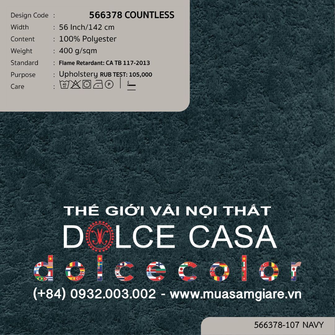  566378 COUNTLESS vải bọc ghế Nitas Thái Lan 2023 142cm 