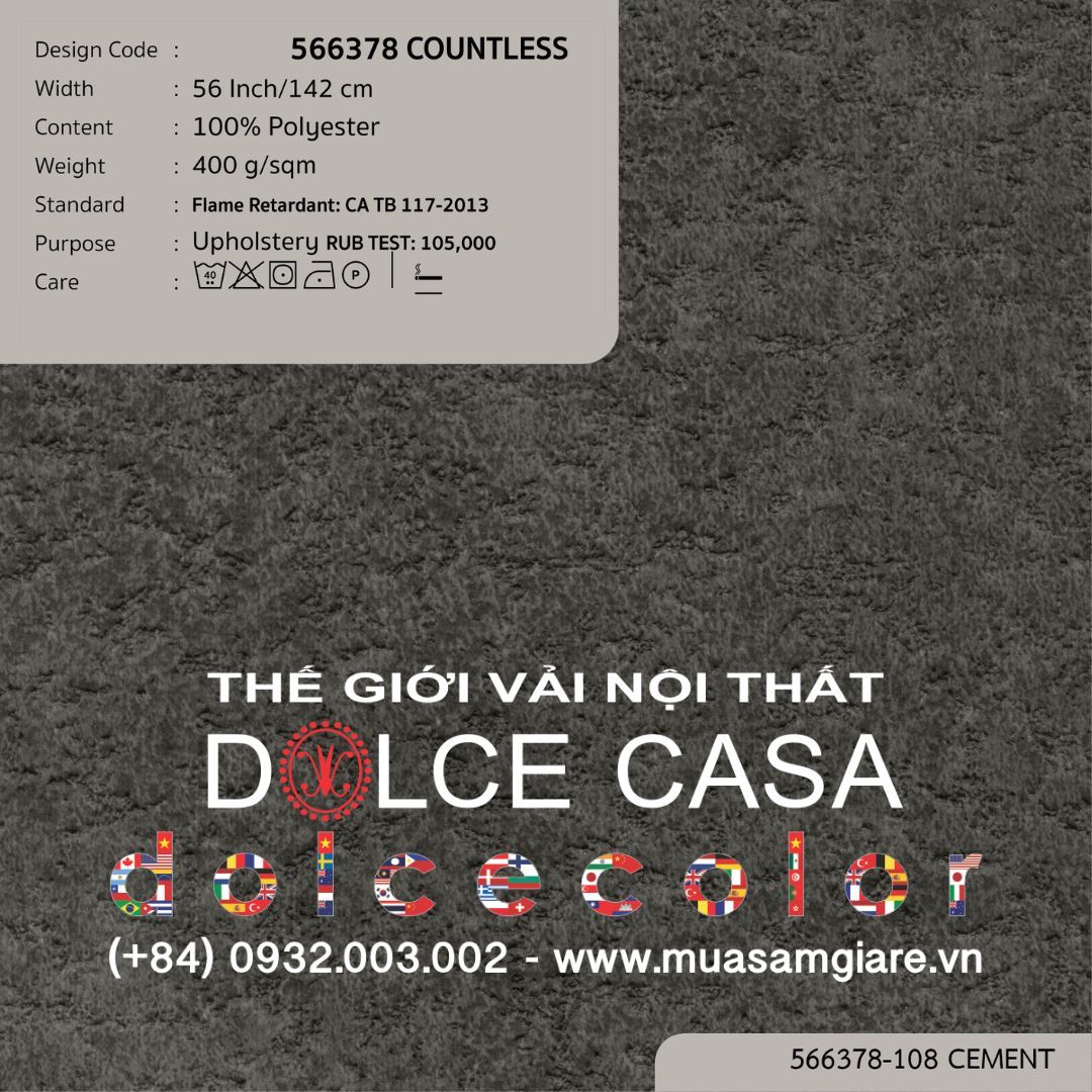  566378 COUNTLESS vải bọc ghế Nitas Thái Lan 2023 142cm 