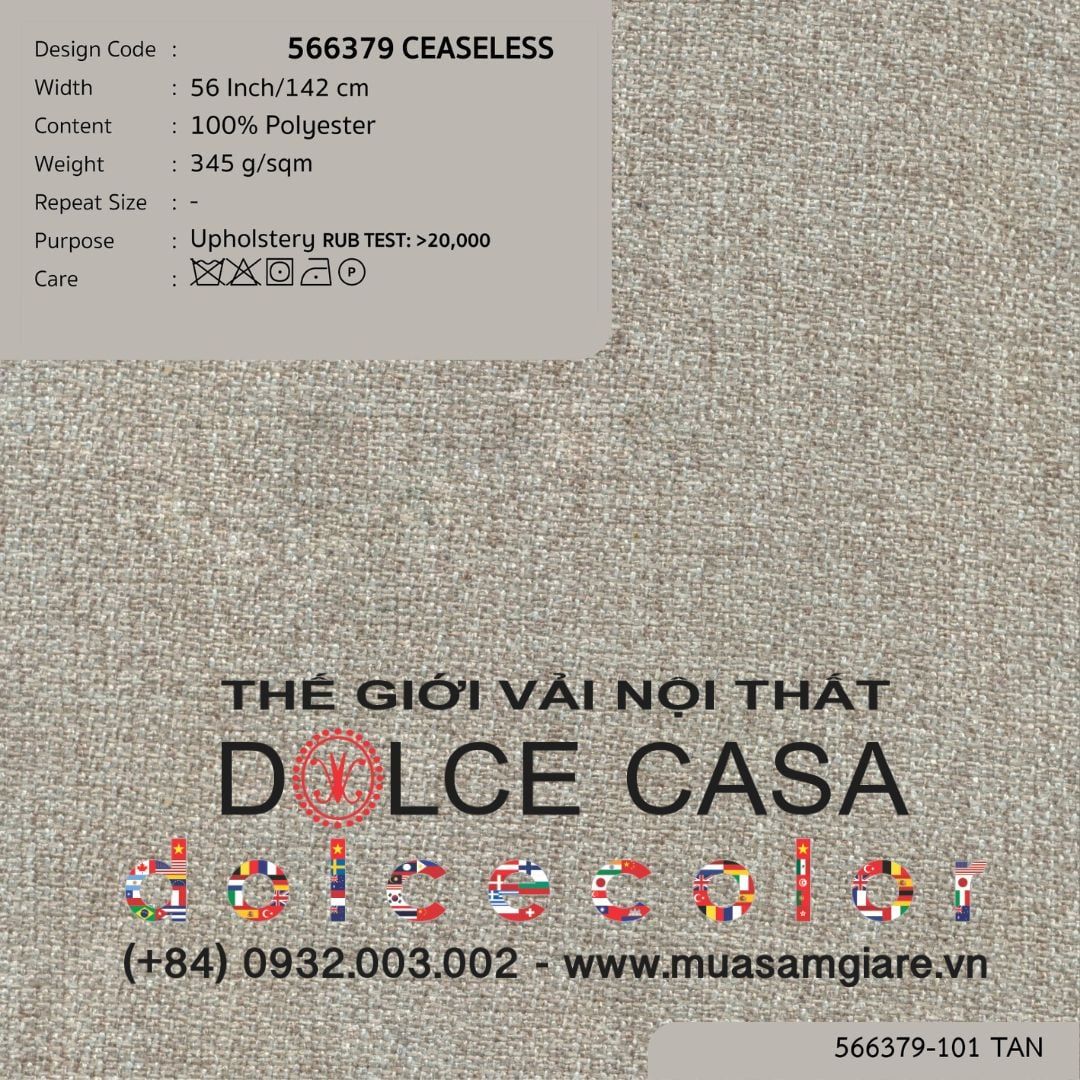  566379 CEASELESS vải bọc ghế Nitas Thái Lan 2023 142cm 