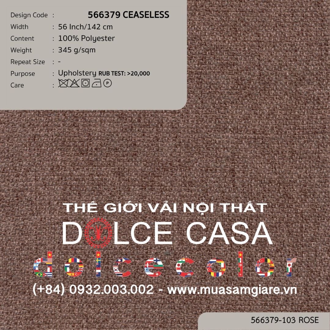  566379 CEASELESS vải bọc ghế Nitas Thái Lan 2023 142cm 