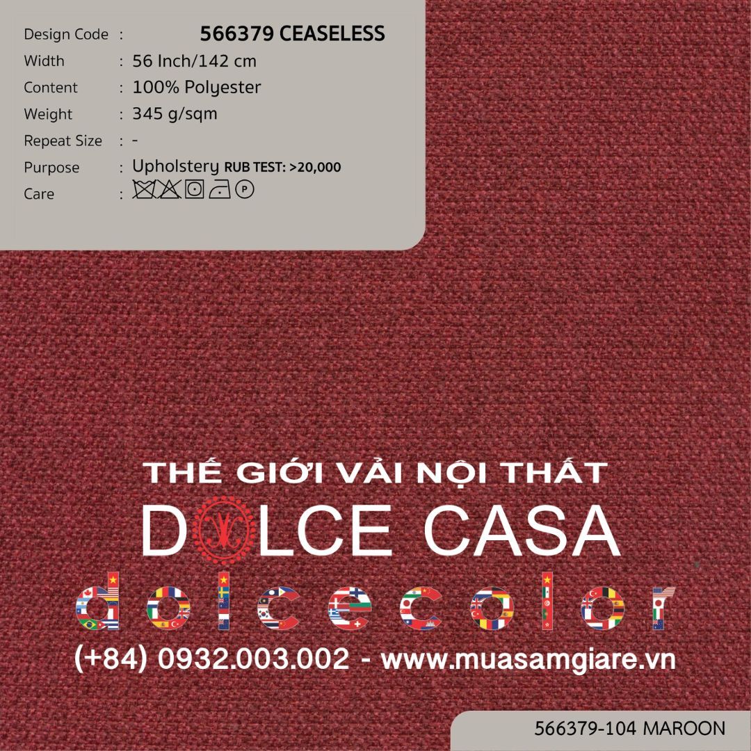  566379 CEASELESS vải bọc ghế Nitas Thái Lan 2023 142cm 