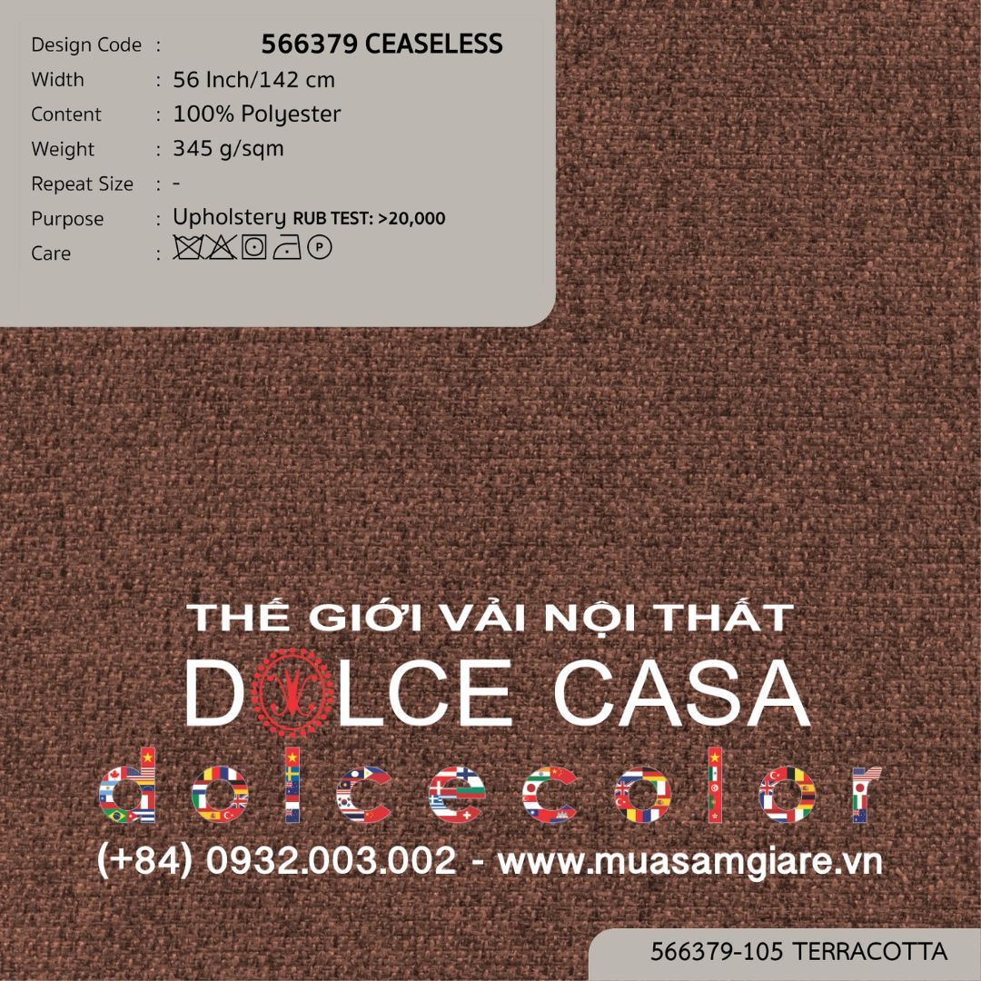  566379 CEASELESS vải bọc ghế Nitas Thái Lan 2023 142cm 