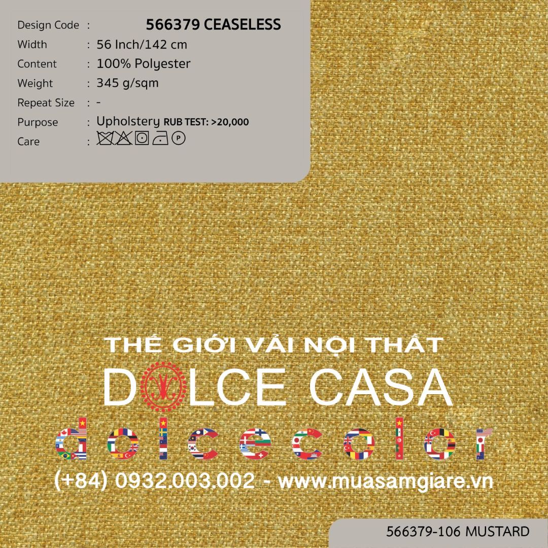  566379 CEASELESS vải bọc ghế Nitas Thái Lan 2023 142cm 