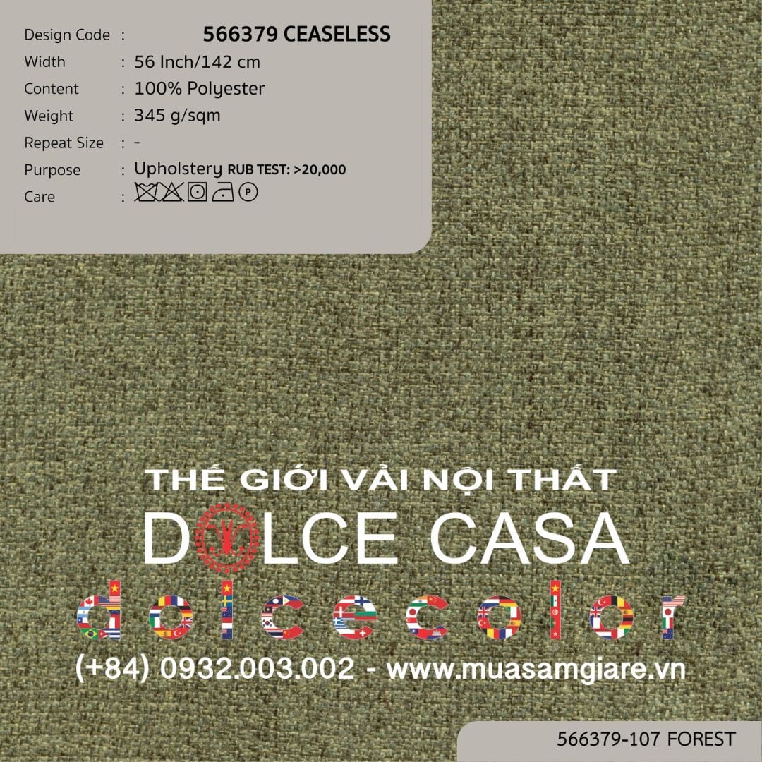  566379 CEASELESS vải bọc ghế Nitas Thái Lan 2023 142cm 