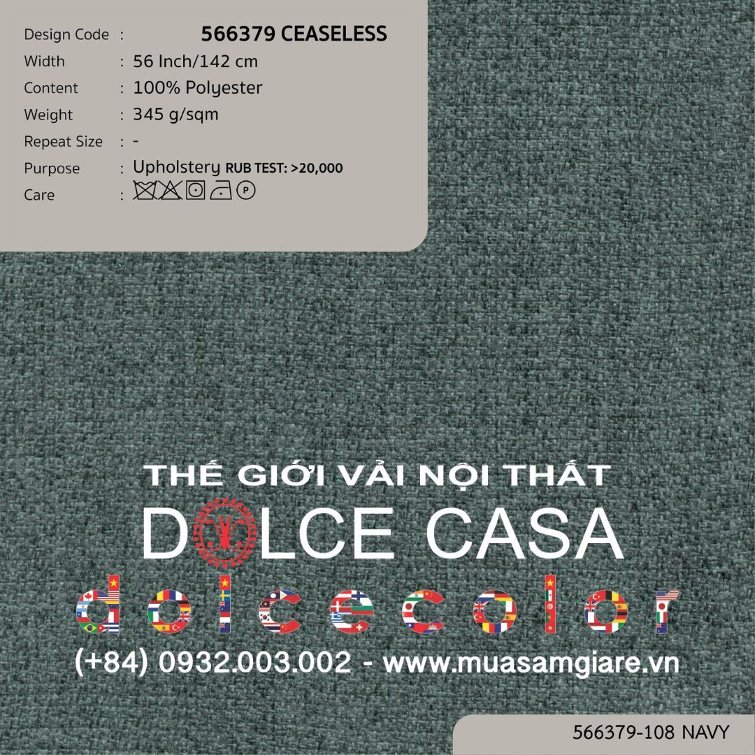  566379 CEASELESS vải bọc ghế Nitas Thái Lan 2023 142cm 