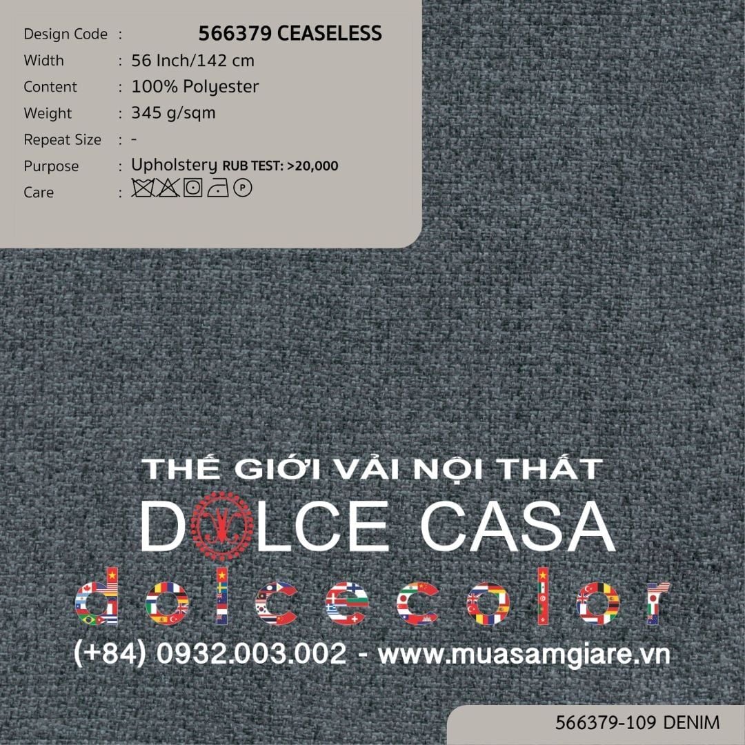  566379 CEASELESS vải bọc ghế Nitas Thái Lan 2023 142cm 
