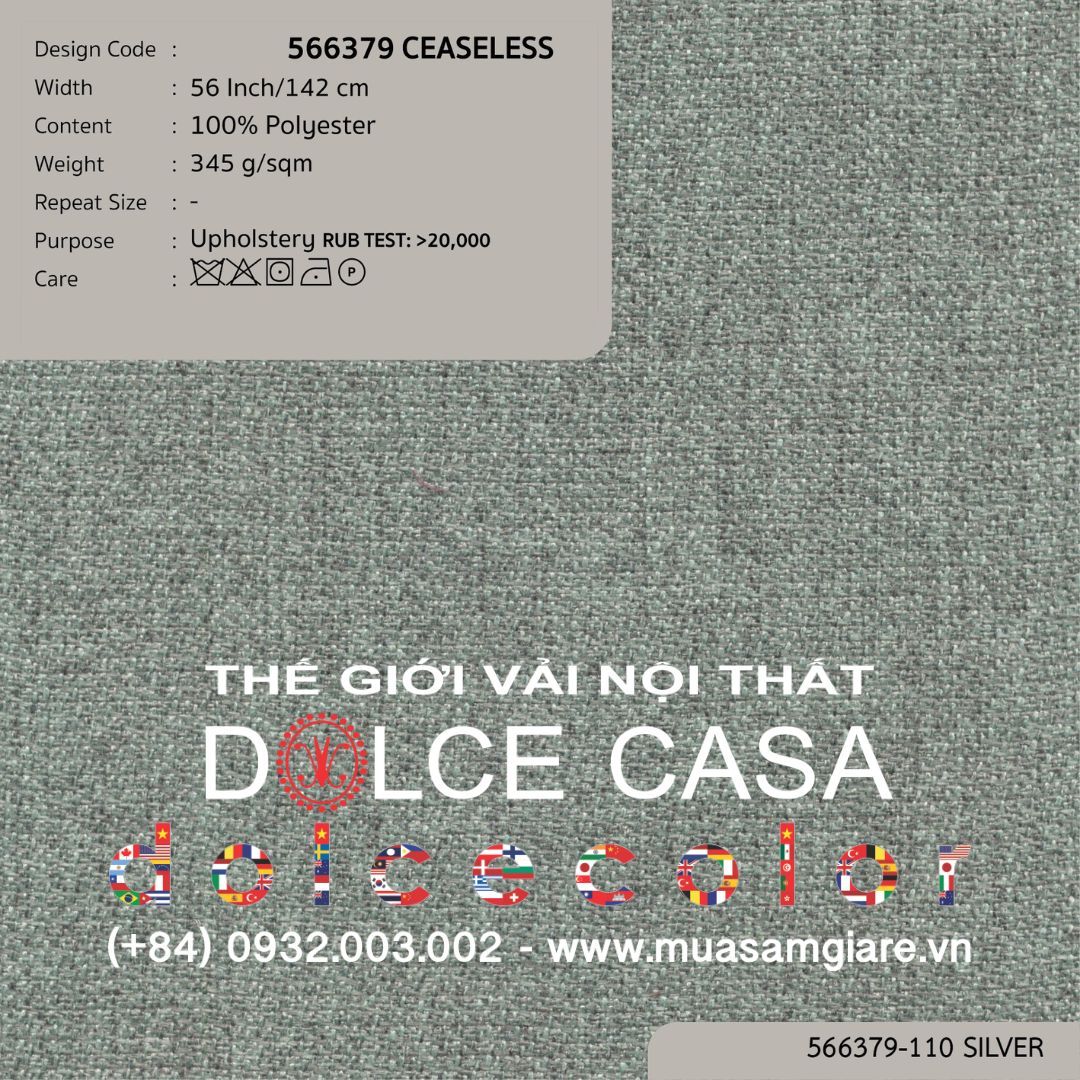  566379 CEASELESS vải bọc ghế Nitas Thái Lan 2023 142cm 