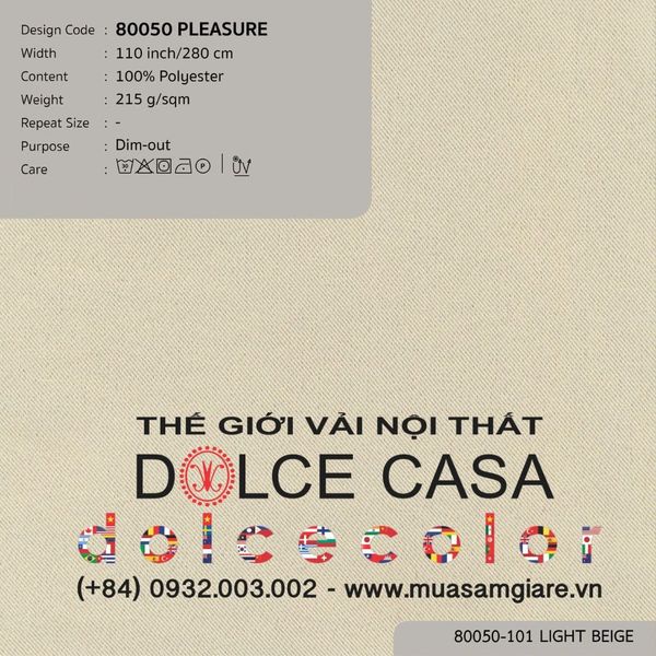  80050 vải giảm sáng PLEASURE 10 màu copyright 2022 