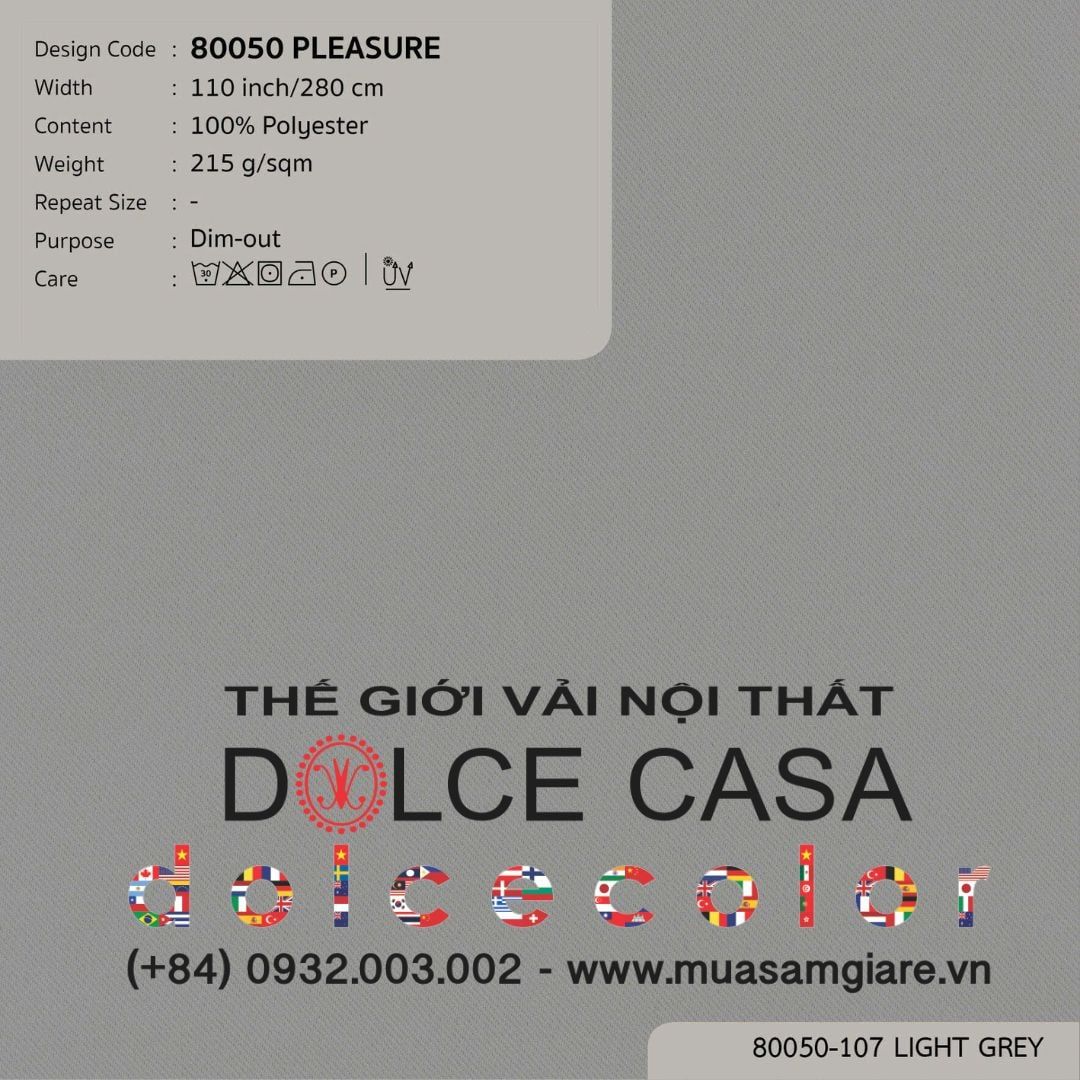  80050 vải giảm sáng PLEASURE 10 màu copyright 2022 