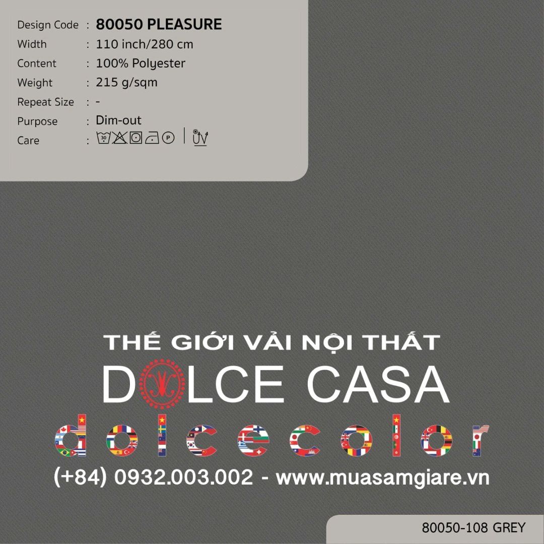  80050 vải giảm sáng PLEASURE 10 màu copyright 2022 