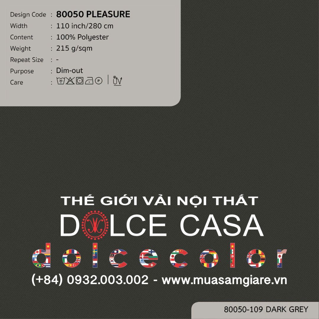  80050 vải giảm sáng PLEASURE 10 màu copyright 2022 