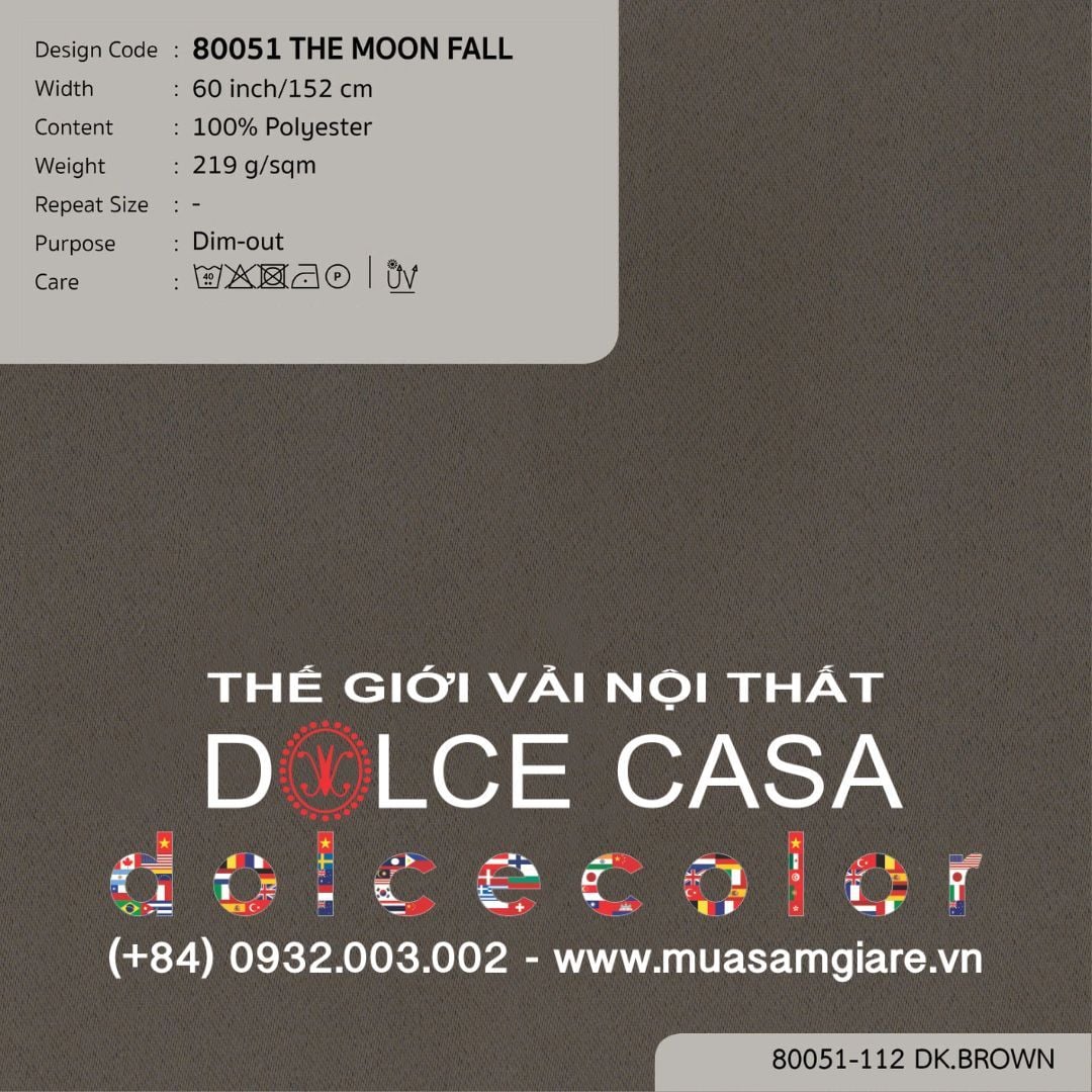  80051 vải giảm sáng THE MOON FALL 15 màu copyright 2022 