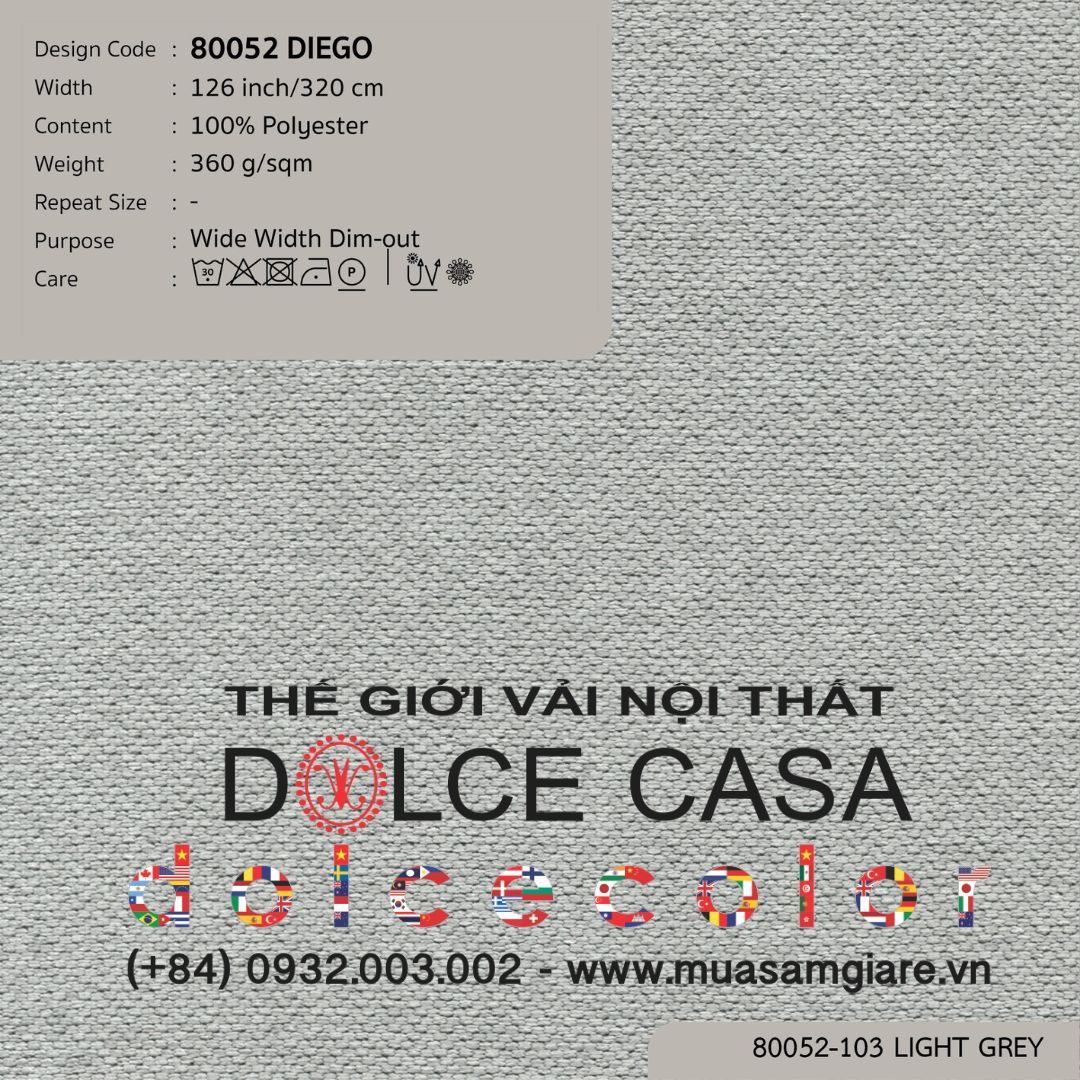  80052 vải giảm sáng DIEGO 4 màu copyright 2024 