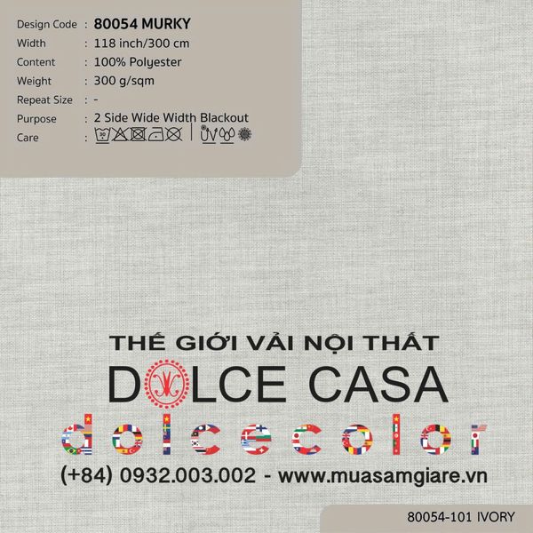 80054-101 Murky vải blackout Nitas Thái Lan 2025 300cm