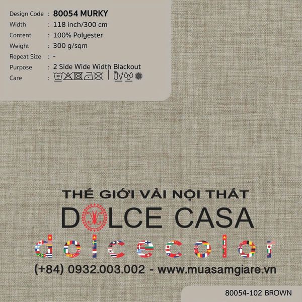 80054-101 Murky vải blackout Nitas Thái Lan 2025 300cm