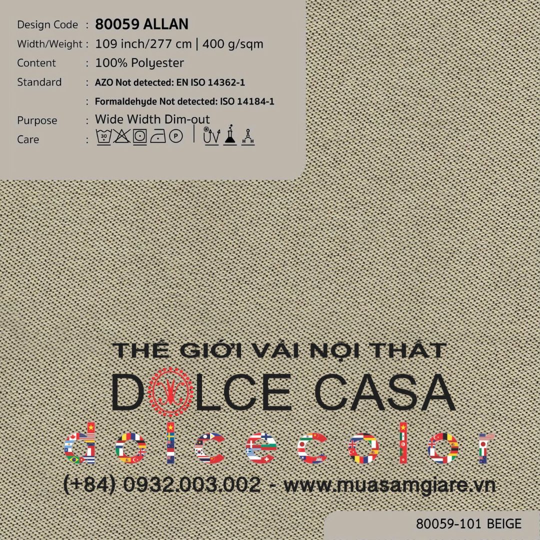  80059 ALAN 2 màu Nitas drapery copyright 2025 