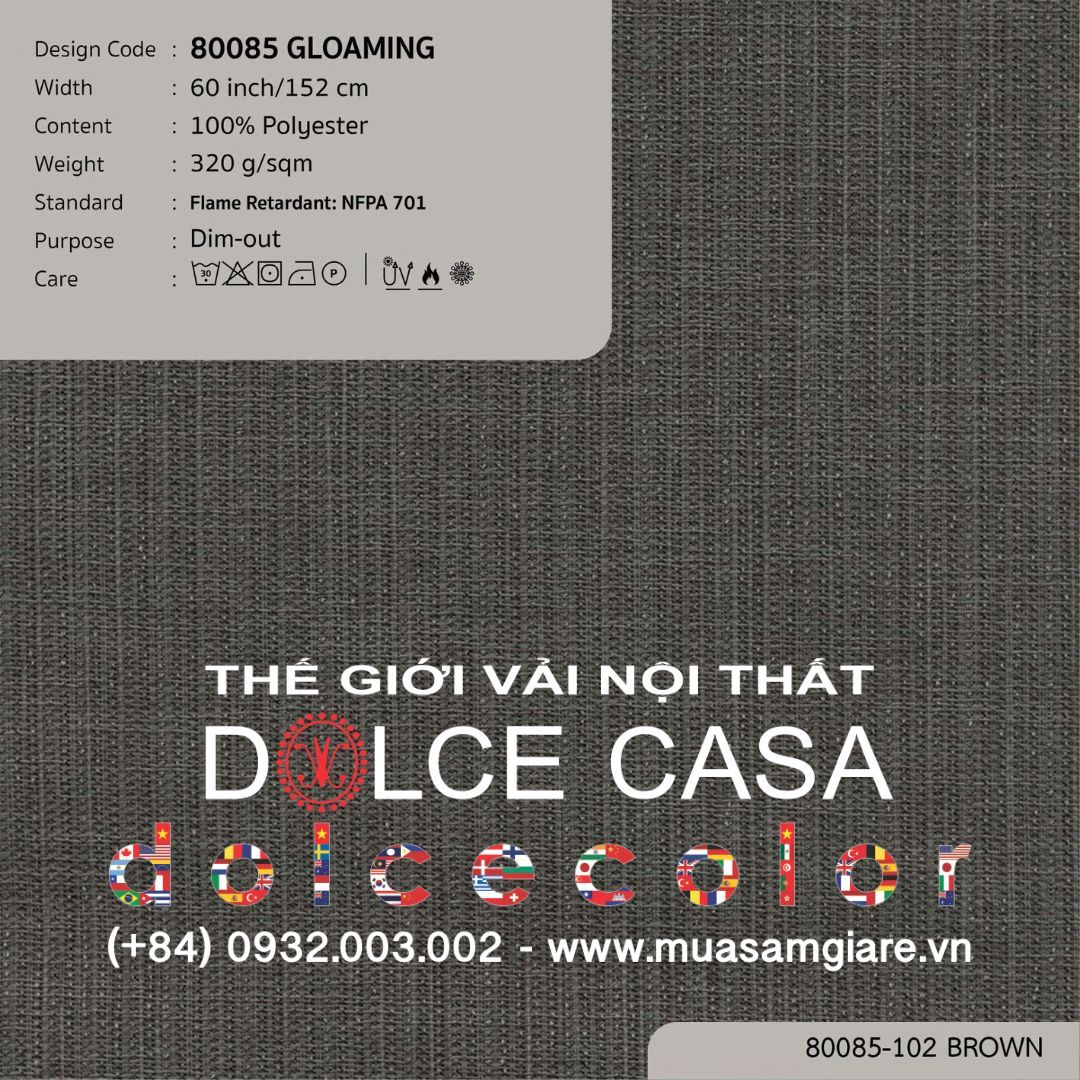  80085 vải giảm sáng GLOAMING 4 màu copyright 2023 