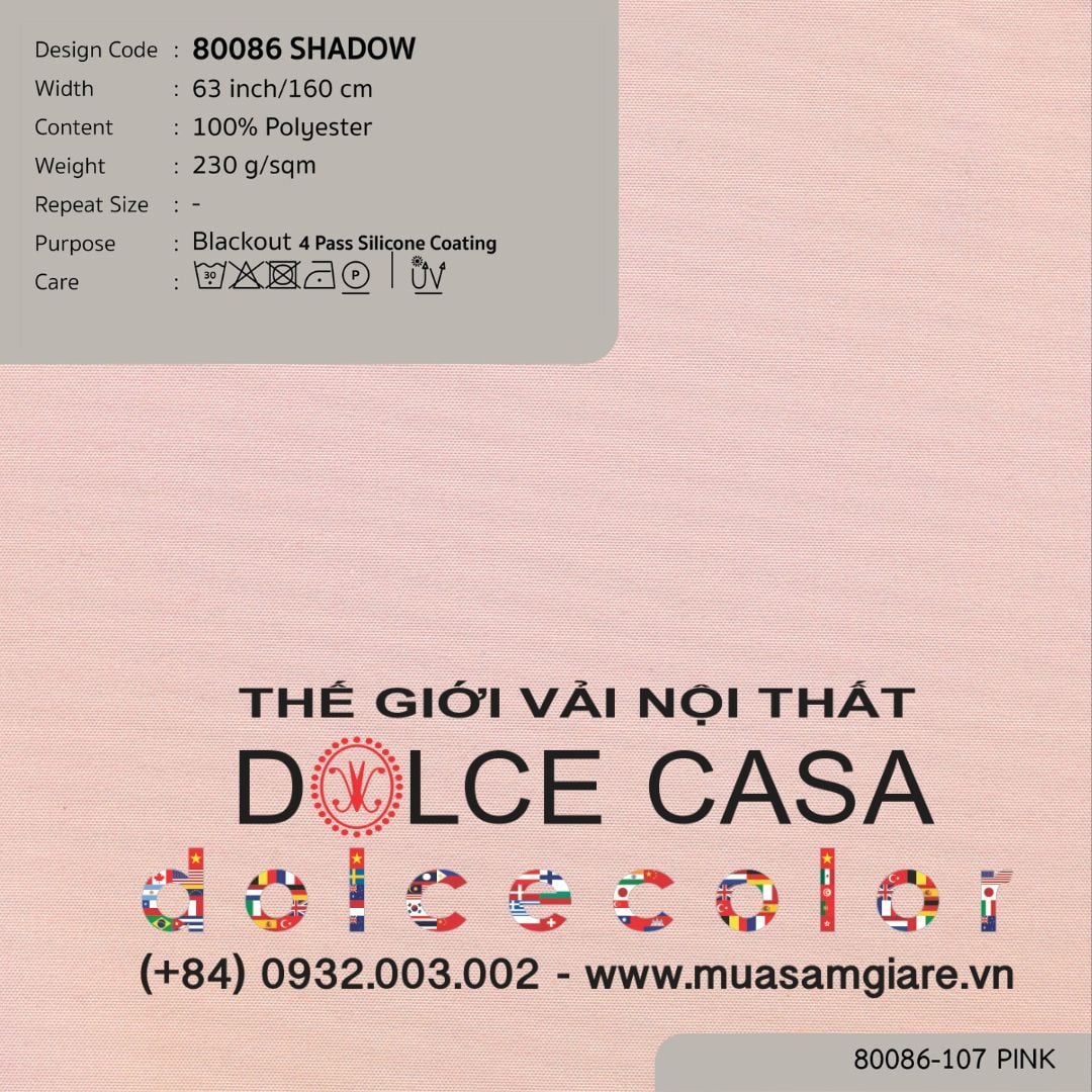  80086 vải chắn sáng cán phủ 4 lớp SHADOW 12 màu copyright 2024 