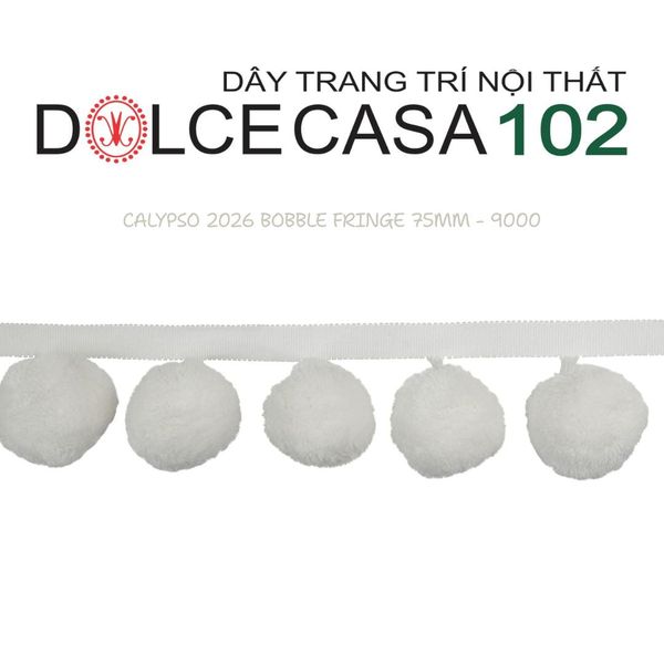  CALYPSO 2026 dây viền trang trí quả cầu đơn sắc có sẵn tại kho nhà SX 