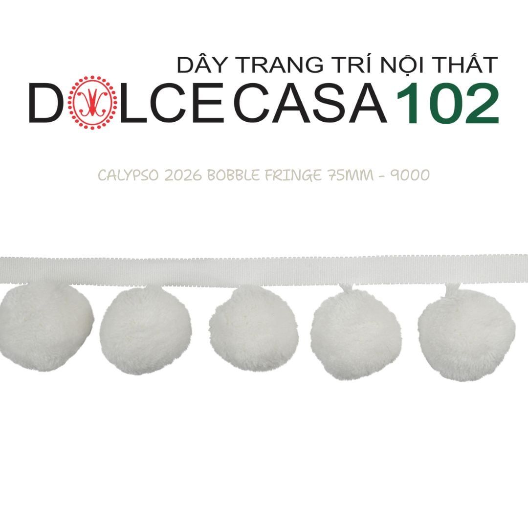  CALYPSO 2026 dây viền trang trí quả cầu đơn sắc có sẵn tại kho nhà SX 