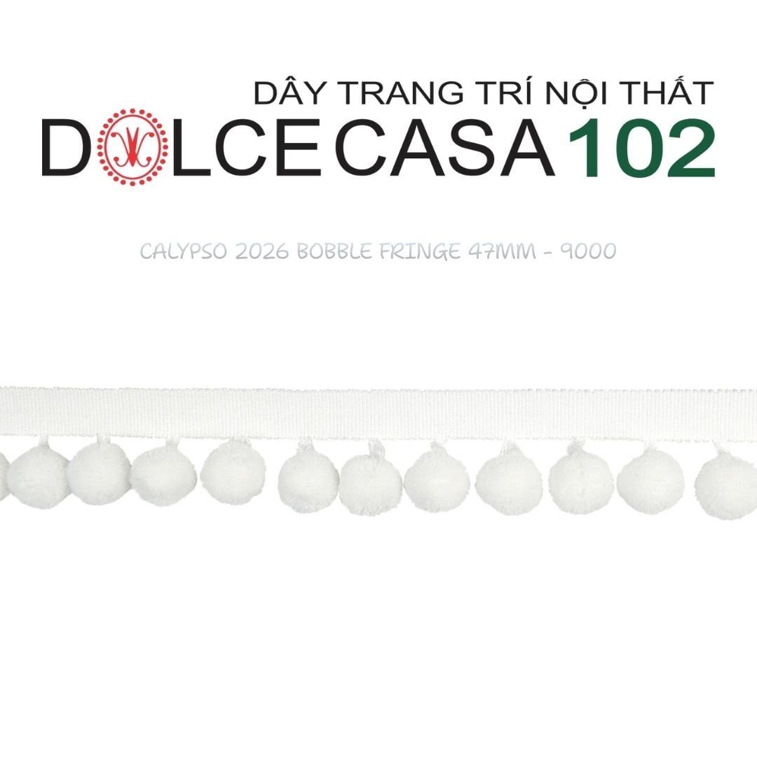  CALYPSO 2026 dây viền trang trí quả cầu đơn sắc có sẵn tại kho nhà SX 