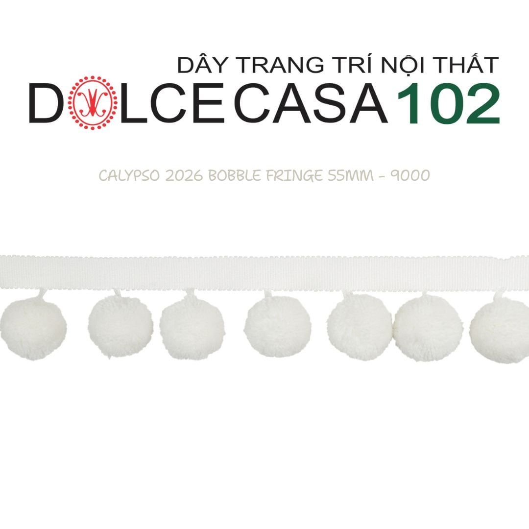  CALYPSO 2026 dây viền trang trí quả cầu đơn sắc có sẵn tại kho nhà SX 
