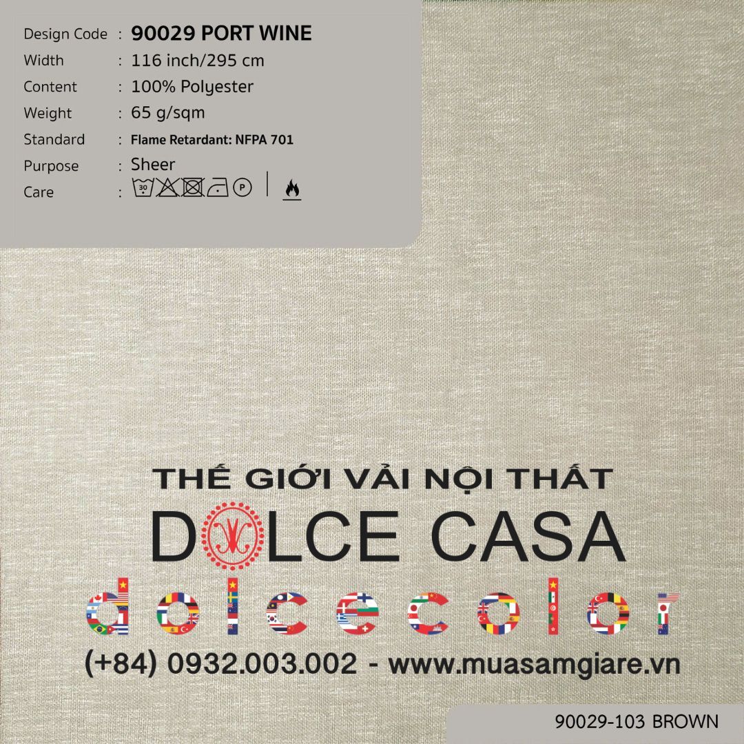  90029 vải màn rèm gió PORT WINE 5 màu copyright 2022 