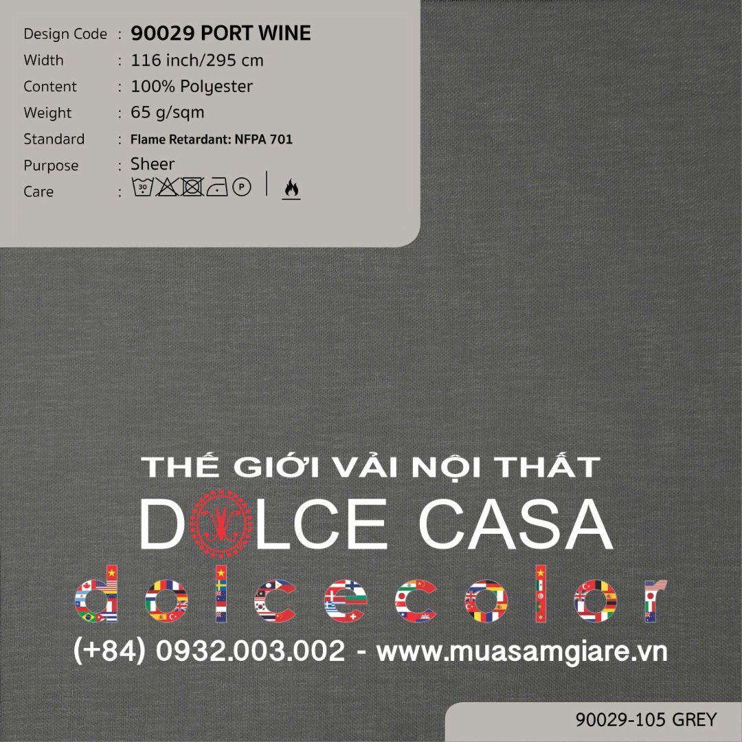  90029 vải màn rèm gió PORT WINE 5 màu copyright 2022 