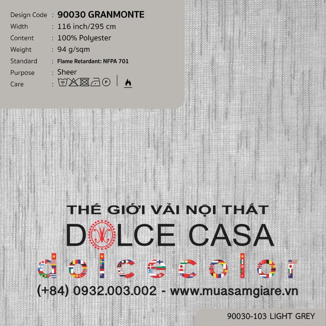 90030 vải màn rèm gió GRANMONTE 4 màu copyright 2022 
