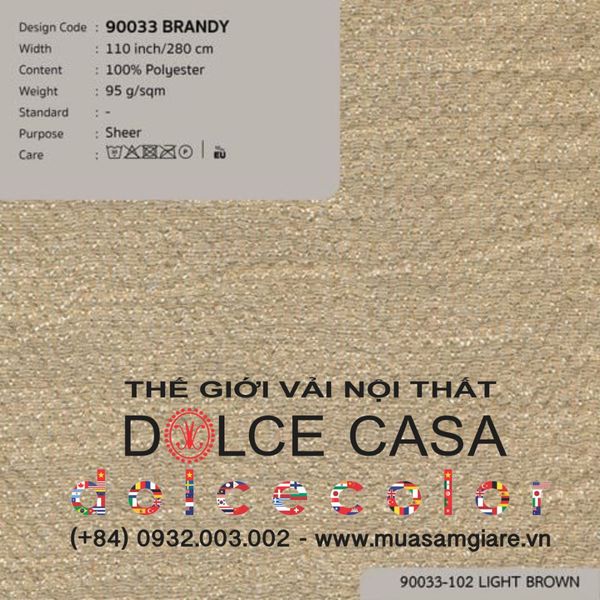  90033 vải màn rèm gió BRANDY 10 màu copyright 2022 