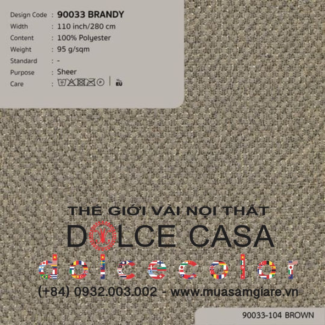  90033 vải màn rèm gió BRANDY 10 màu copyright 2022 